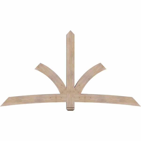 Ekena Millwork Davenport Smooth Timber Gable Bracket, Douglas Fir, 96"W x 52"H x 5 1/2"D x 5 1/2"F, 13/12 Pitch GBW096X52X0606DAV00SDF - main